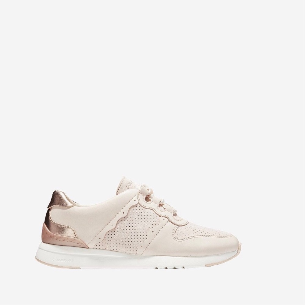 Cole Haan Women's GrandPrø Wedge Trainer Peach Rose Gold